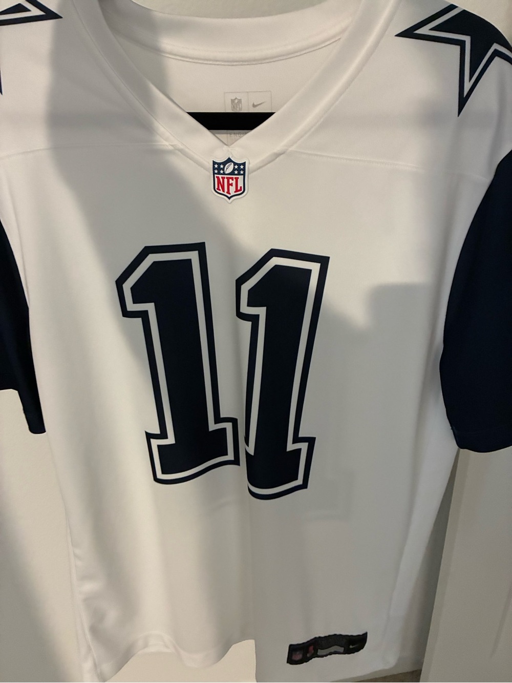 NFL White & Navy #11 Men's Football Jersey